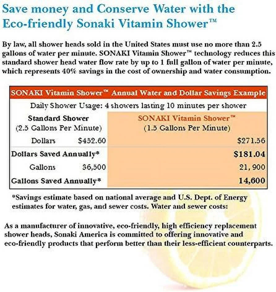 shower head with water filter by - 2 shower filters included - removes up to 99.9% of chlorine and chloramines - low flow high pressure