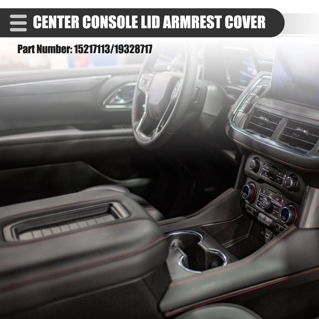 Center Console Lid Armrest Shield for Chevy Silverado 1500 2500HD 3500HD 2007-2013 No.19328717 Gray