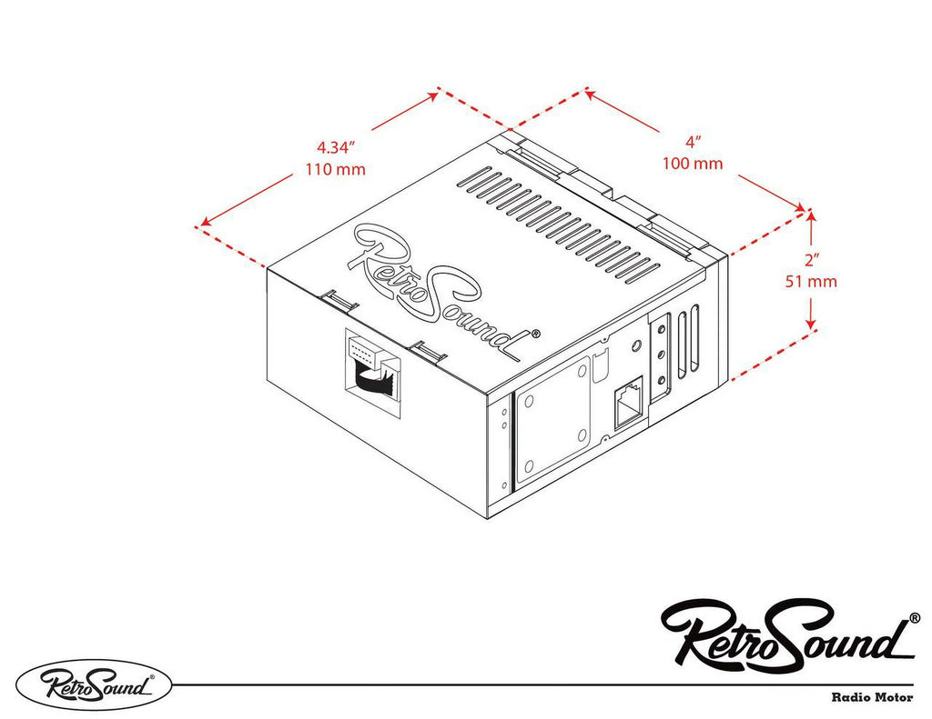 RetroRadio Suitable with 1950-65 Porsche 356 with Chrome Bezel Features Include Bluetooth, USB, AM/FM HCB-M2-127-36-76P