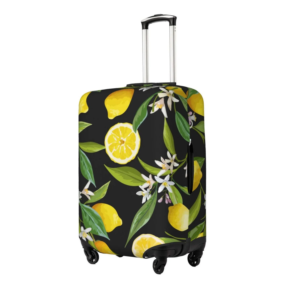 Adobk Lemon Fruits Flowers Leaves Luggage Protector Suitcase Protection Stretch Suitcase Protection Washable Luggage Protection For Suitcase For Women And Men, Travel Accessories-Small