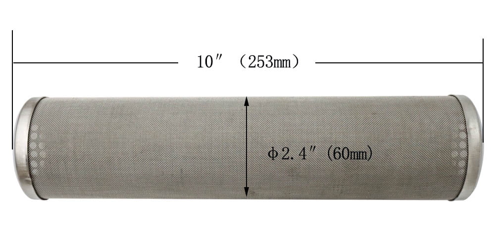 TECHTONGDA Front Water Filter Housing 10 inch Filter 1 inch NPT for Whole House Water Purification 304 Stainless Steel 8000L/h