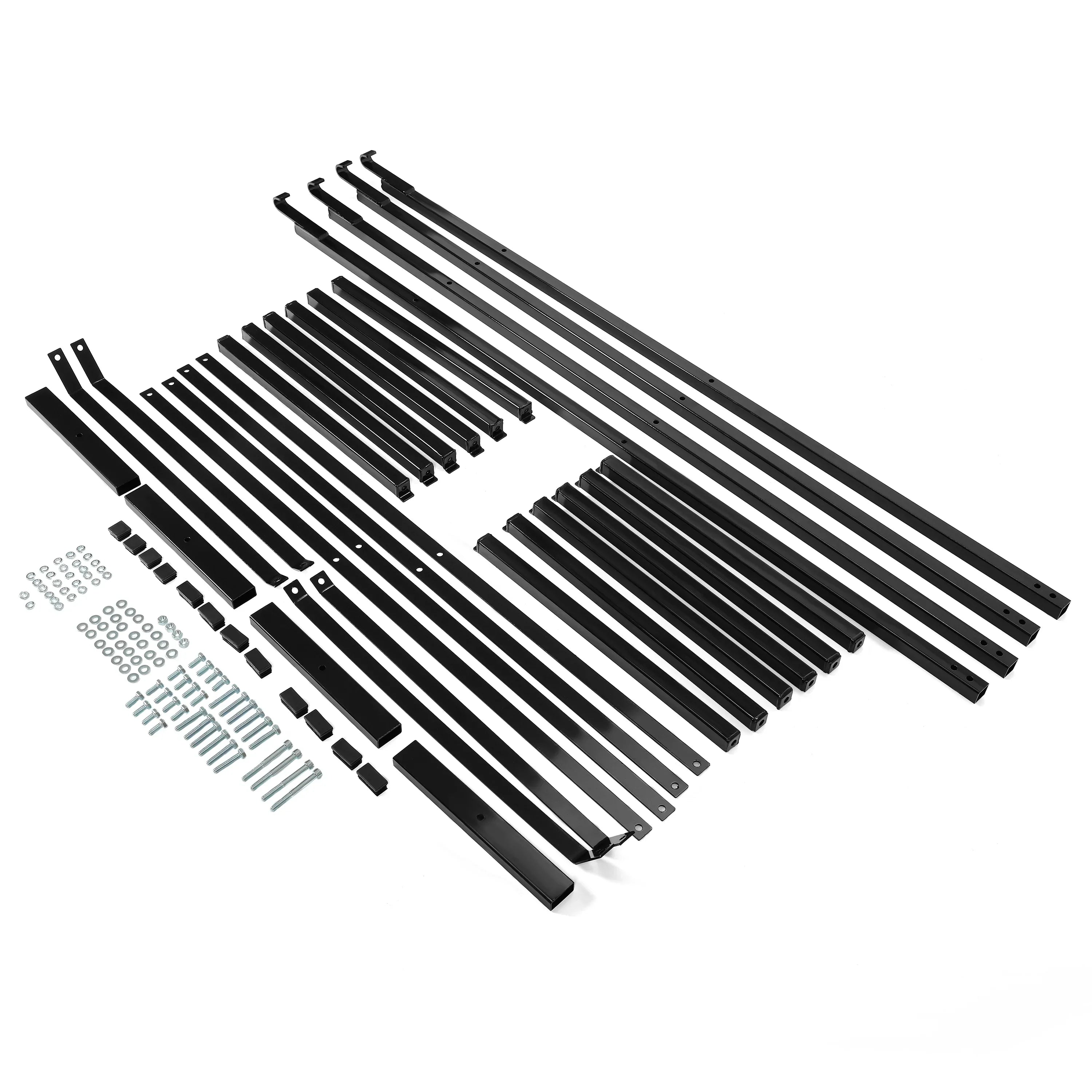 HECASA Cargo Shipping Container Shelving Brackets Black Powder Coated Steel Shelf Brackets for Heavy Duty Trailer Containers