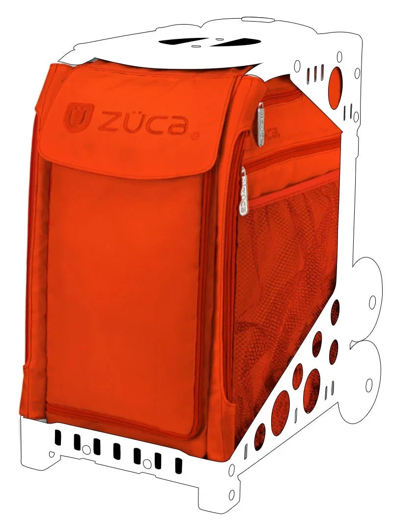 Zuca 18" Sport Bag - Persimmon with Black/Pink Seat Protection (Pink Frame)