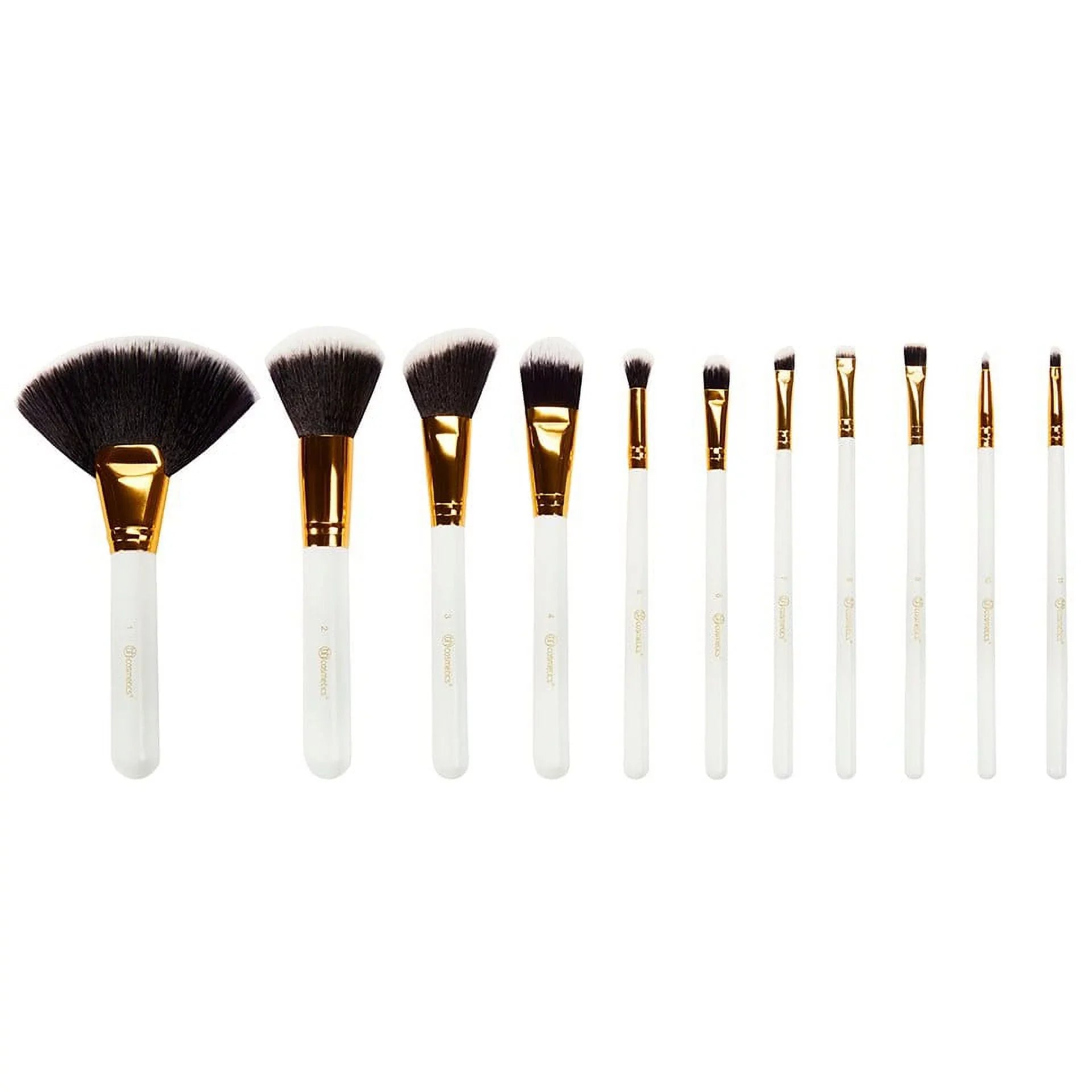 BH Cosmetics Dot Collection 11 PC Brush Set - Color : White