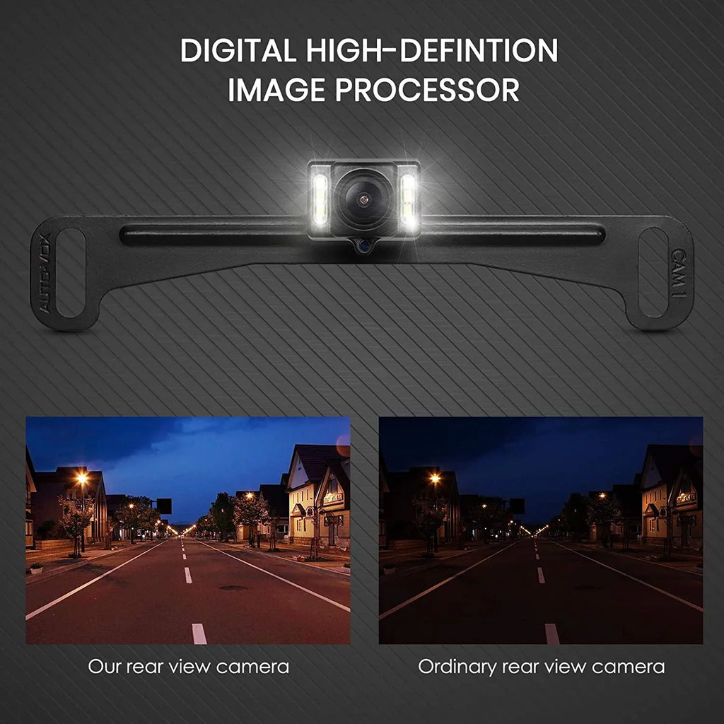 AUTO-VOX T2 Backup Camera for Car/Trucks, OEM Look Rear View Mirror Camera Monitor with IP68 Waterproof Back Up Camera for Parking & Reversing