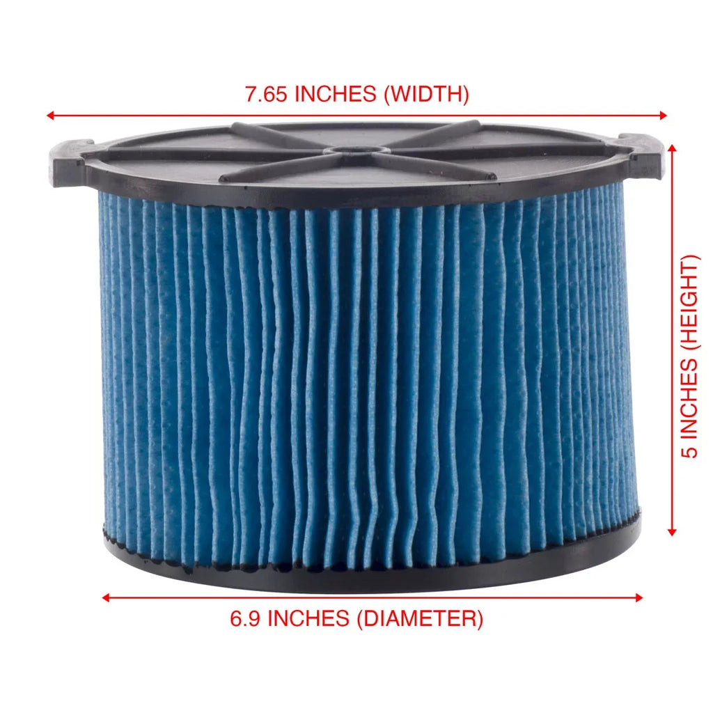 3 Pack VF3500 3-Layer Fine Dust Cartridge Filter Replacement Part 26643 Fitting with RIDGID 3-4.5 Gallon Wet & Dry Portable Vacuums