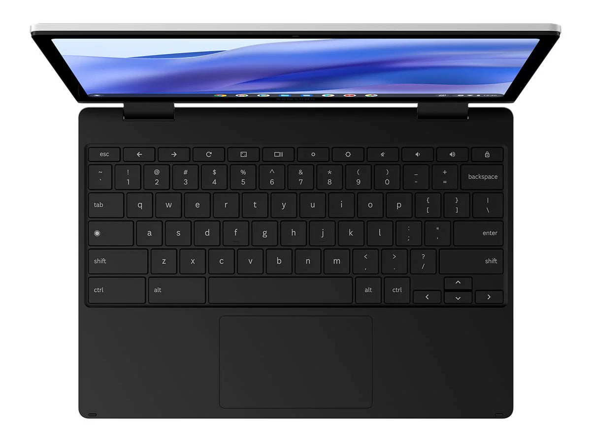 Samsung Galaxy Chromebook 2 360 - Flip design - Intel Celeron N4500 / 1.1 GHz - Chrome OS - UHD Graphics - 4 GB RAM - 128 GB eMMC - 12.4" touchscreen 2560 x 1600 (WQXGA) - Wi-Fi 6 - silver - kbd: US