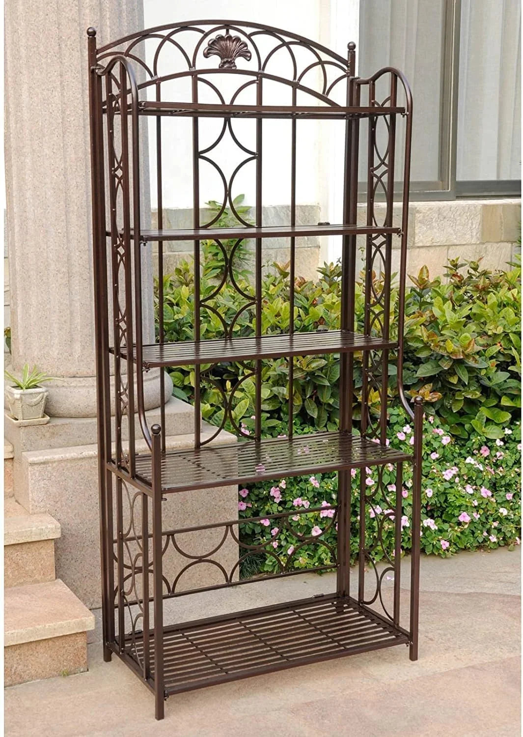 Iron Indoor/Outdoor Bakers Rack Space-Efficient For Cooling Baked Goods, Kitchen, Pantry Or Dining Area Allows For Good Ventilation, 70" D X 32" W X 4"