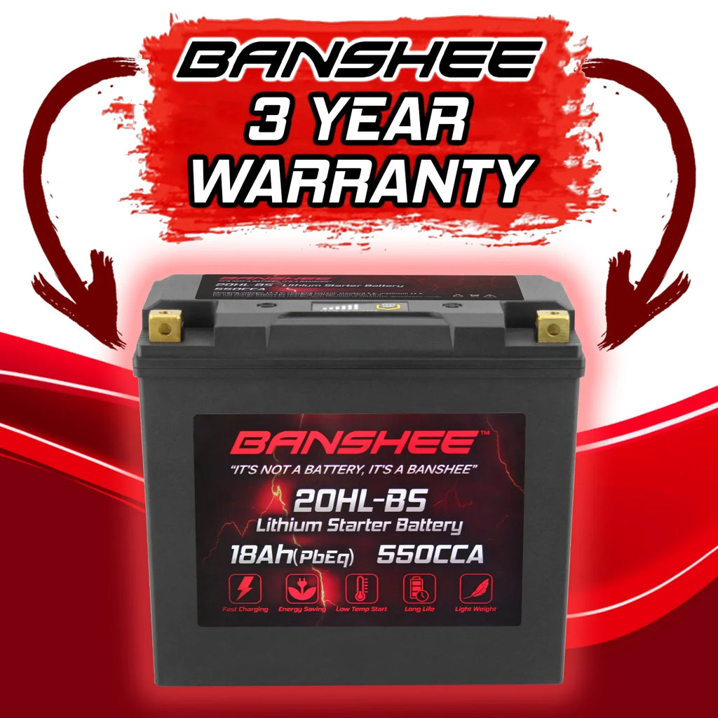 Banshee 20L-BS LiFePO4 Motorsports Battery Fitting with Yamaha FC1800 WaveRunner FX SVHO 2014 to 2020