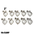 10PCS Stainless Steel Quick-loading Clamp for Machine Tools，Ships, Sewage Treatment Water Oil Gas for Soft or Hard Pipe Links