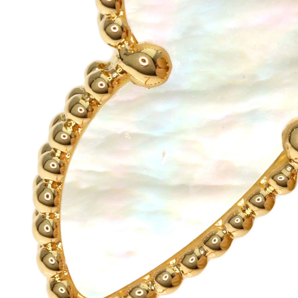 Pre-Owned Van Cleef & Arpels Lucky Alhambra Papillon Shell Necklace K18 Yellow Gold Women's (Good)