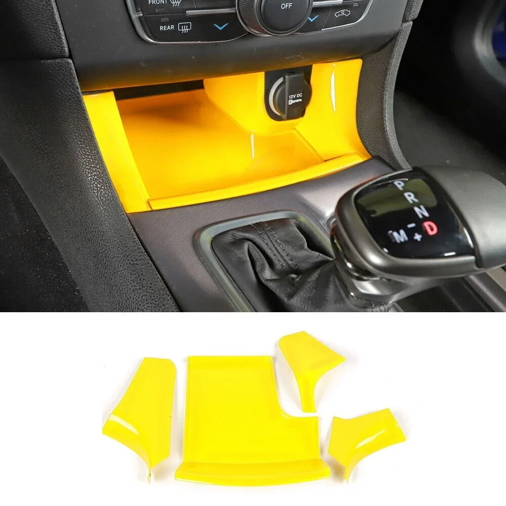 Teledu 17x Yellow Set Center Console Dash Panel Protection Trim Kit