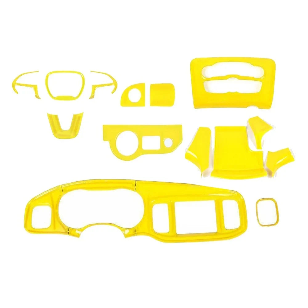 Teledu 17x Yellow Set Center Console Dash Panel Protection Trim Kit