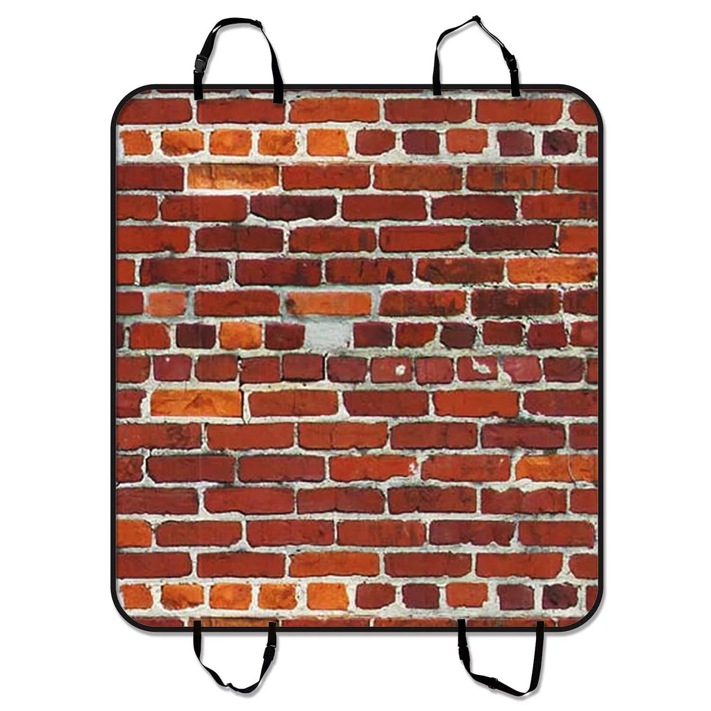 GCKG Red Brick Texture Pet Car Seat Protection Brick Texture Pet Car Seat Wrap Dog Car Seat Mat Hammock Cargo Mat Trunk Mat For Cars Trucks and SUV 54x60 inches