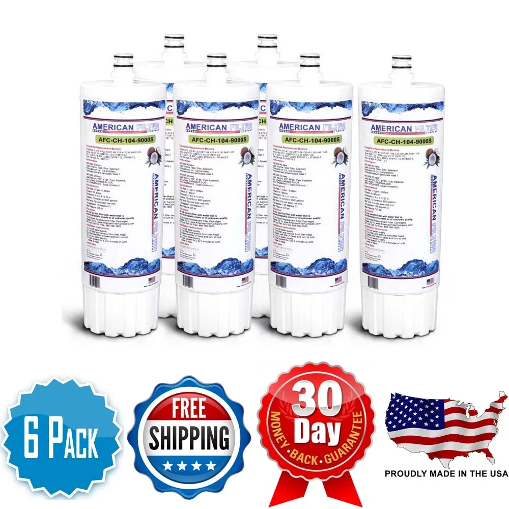 AFC Brand , Water Filters , Model # AFC-CH-104-9000S , Suitable with 3M® Cuno® 55817-22 - 6 Pack - Made in U.S.A.