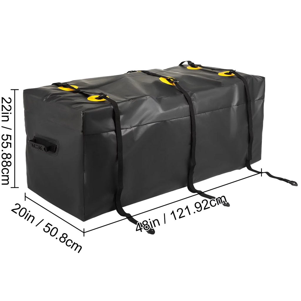 BENTISM Hitch Cargo Carrier Bag, Waterproof 840D PVC, 48"x20"x22" (12 Cubic Feet), Heavy Duty Cargo Bag for Hitch Carrier with Reinforced Straps, Fits Car Truck SUV Vans Hitch Basket