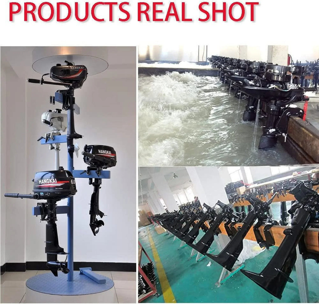 MONIPA 6 HP 2-Stroke Outboard Motor Tiller Shaft Inflatable Fishing Craft Marine Engine Water Cooling CDI System