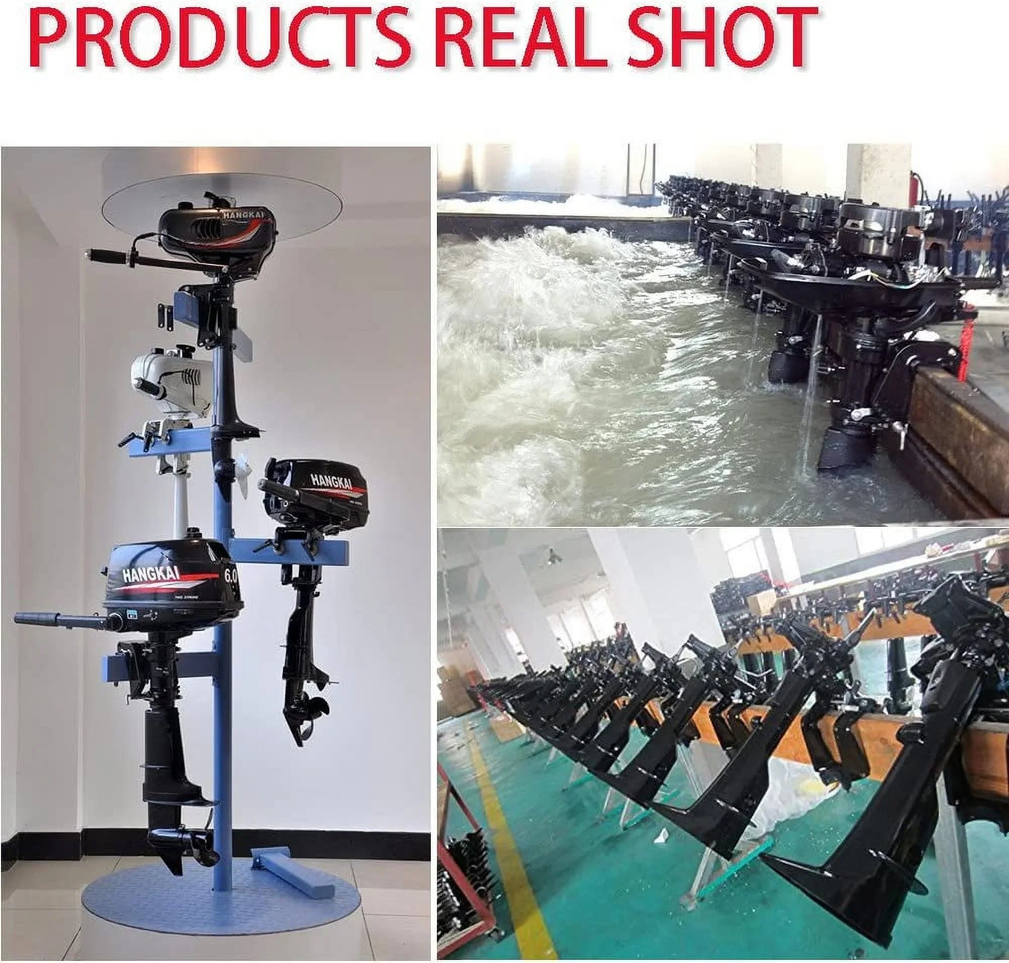 MONIPA 6 HP 2-Stroke Outboard Motor Tiller Shaft Inflatable Fishing Craft Marine Engine Water Cooling CDI System