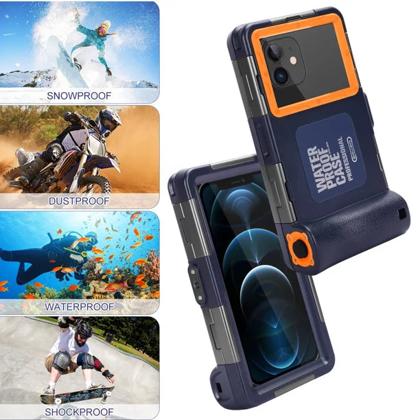 UrbanX Professional [15m/50ft] Swimming Diving Surfing Snorkeling Photo Video Waterproof Protective Case Underwater Housing for TCL 30 SE And all Phones Up to 6.9 Inch LCD with Lanyard
