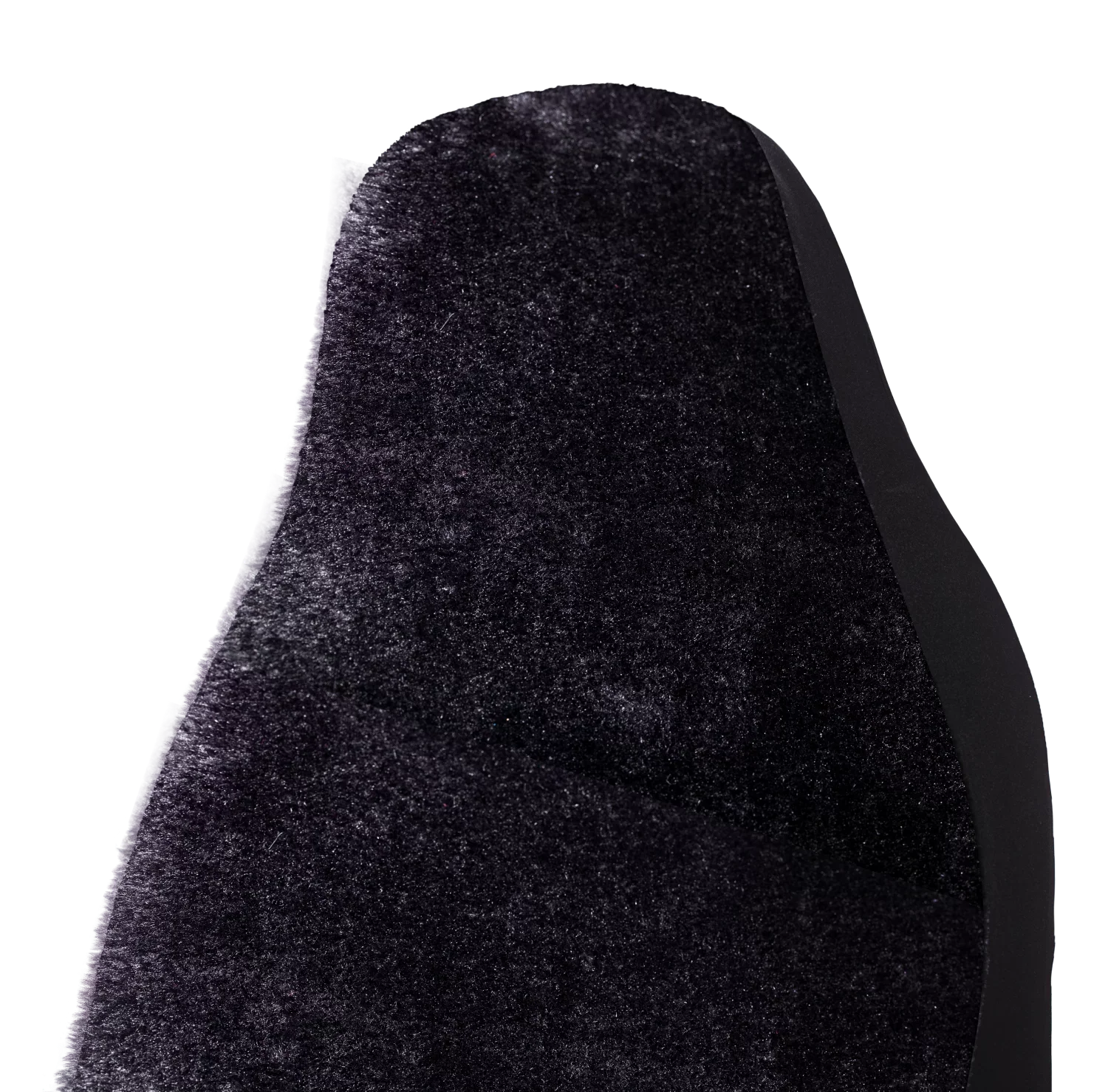 Auto Drive 2 Piece Car Seat Shield High Back Soft Faux Fur Polyester Black, Universal Fit, 2002SC101