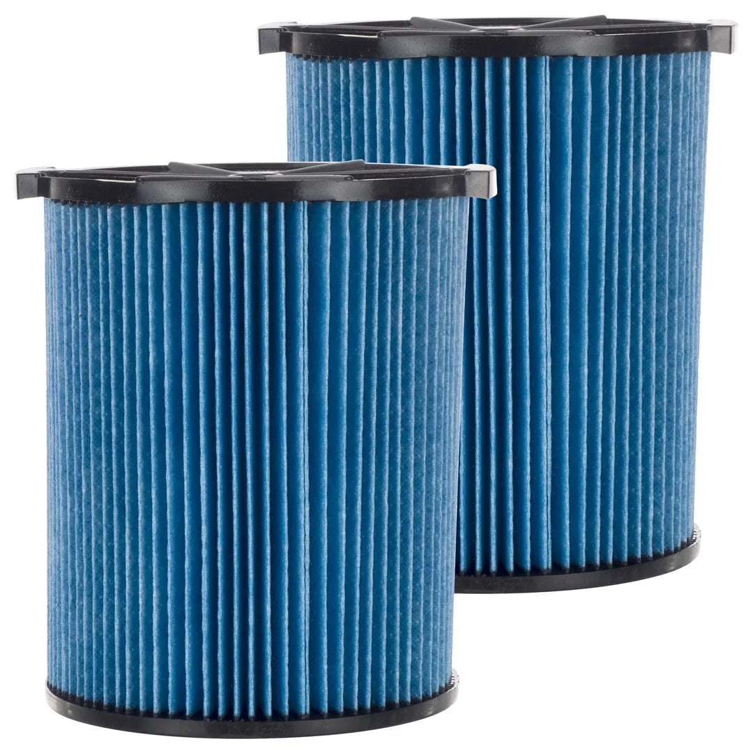 2 Pack 3-Layer Fine Dust Cartridge Filter Replacement Part 72952 Suitable with RIDGID VF5000, 5-20 Gallon Wet & Dry Vacuums, Washable & Reusable