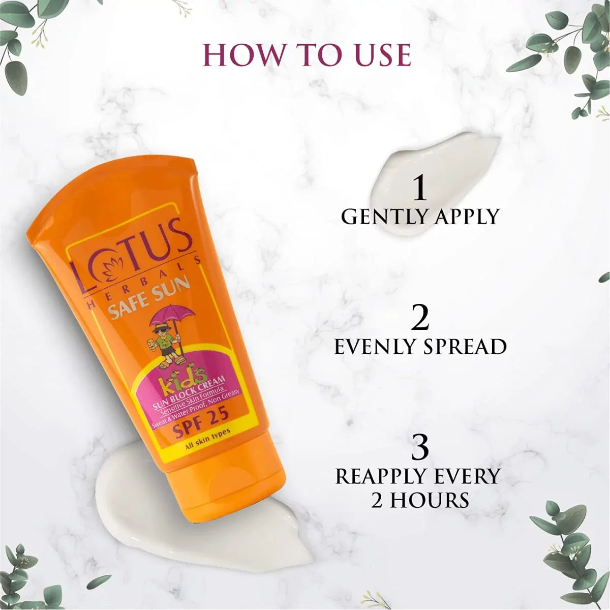 Lotus Herbals Safe Sun Kids Sunscreen Cream SPF - 25 (50gm)