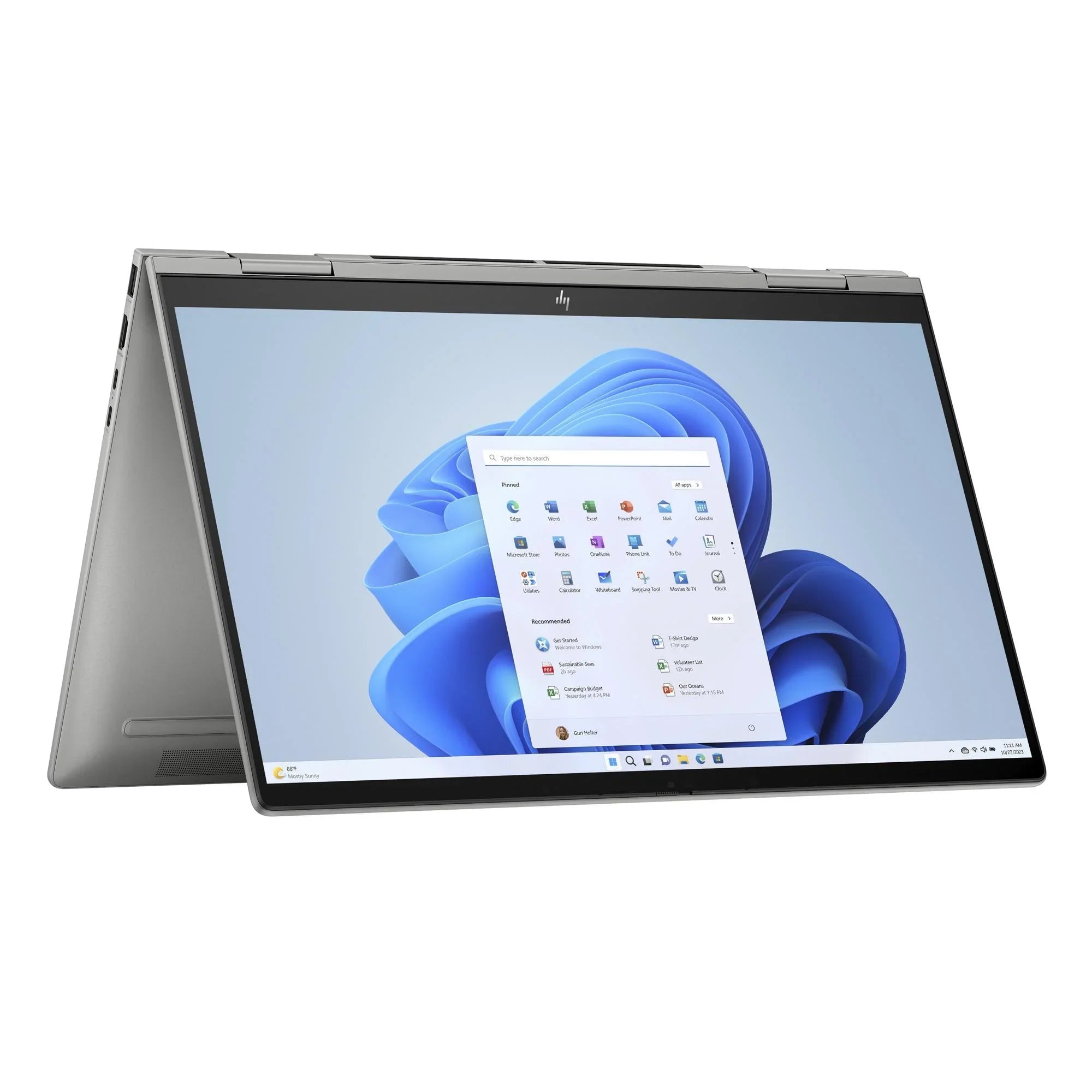 HP ENVY x360 15-FE1057NR 15.6" FHD Touchscreen Laptop, Intel Core Ultra 7 155U, 16GB LPDDR5, 512GB SSD, Windows 11 Home, Mineral silver, 9R1M2UA#ABA