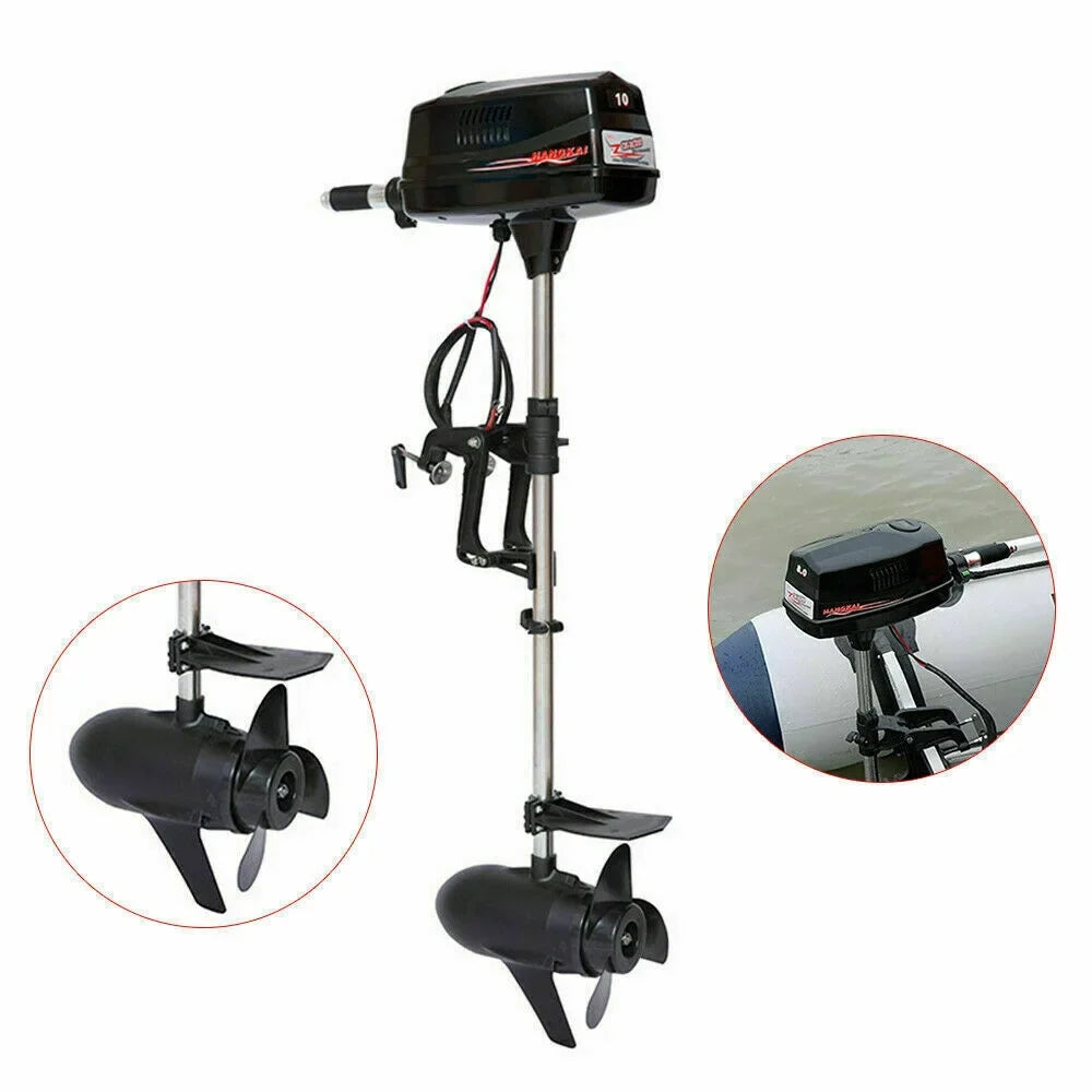 Wuzstar 60V 10HP Electric Outboard Motor Brushless Fishing Watercraft Engine w/Propel 2.2KW