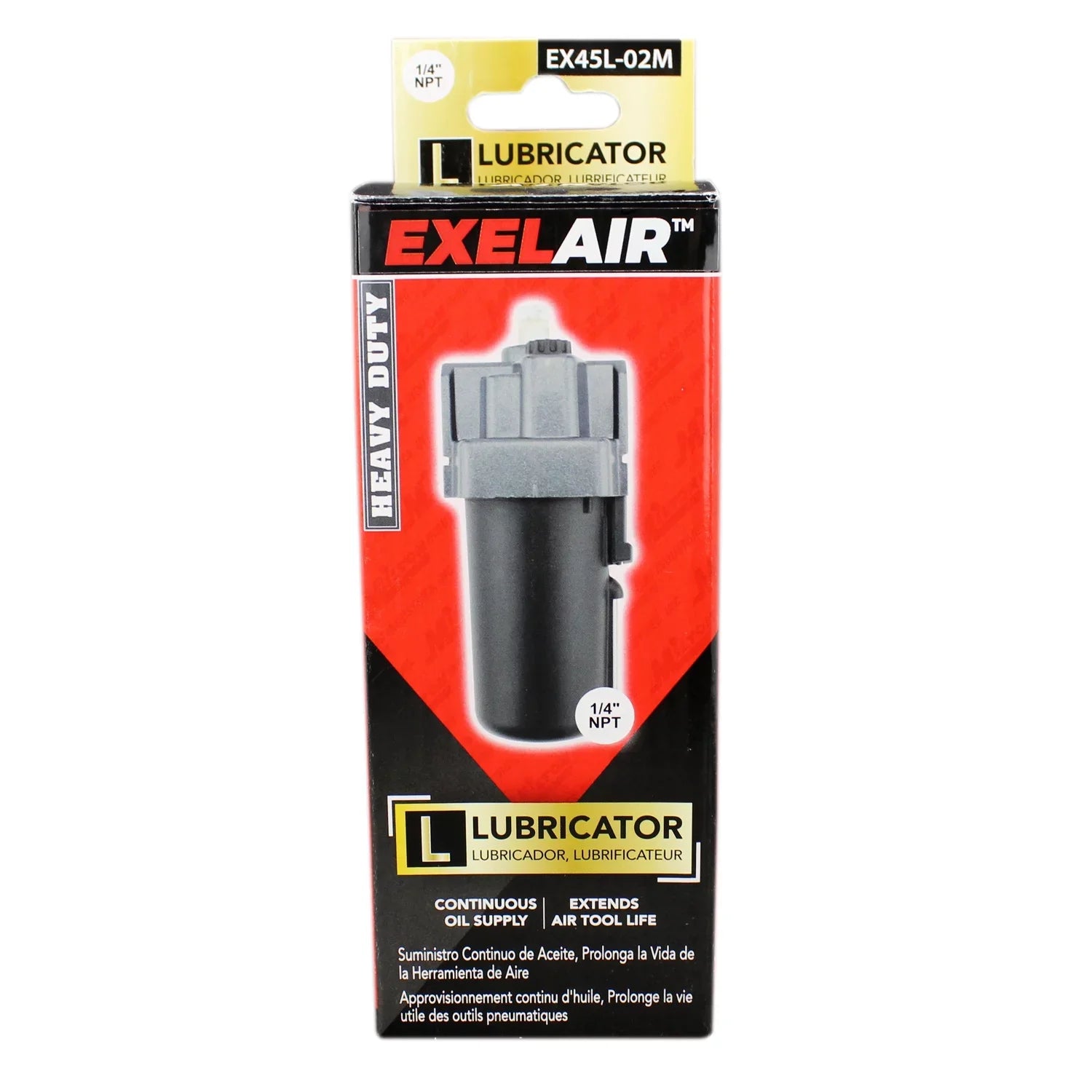EXELAIR? by Milton FRL Air Lubricator - 1/4" NPT - Metal Bowl (EX45L-02M)