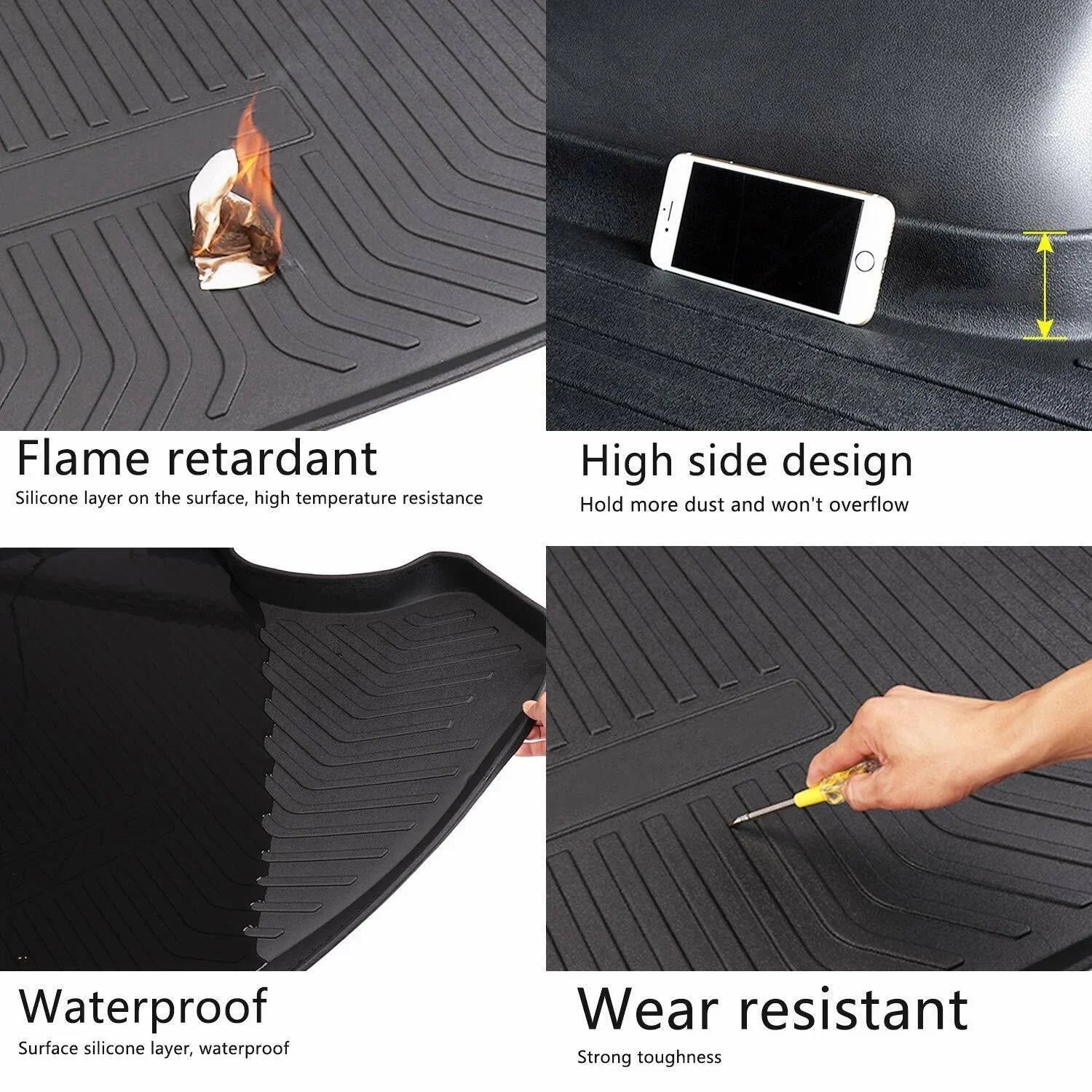 Trunk Liner Cargo Mat Carpet for Tesla Model Y 2020-2023 All Climate Waterproof