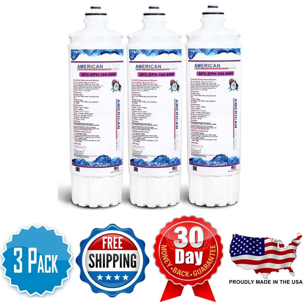 AFC Brand , Water Filters , Model # AFC-EPH-104-9000 , Matching with EverPure® SPA 400 - 3 Filters - Made in U.S.A.