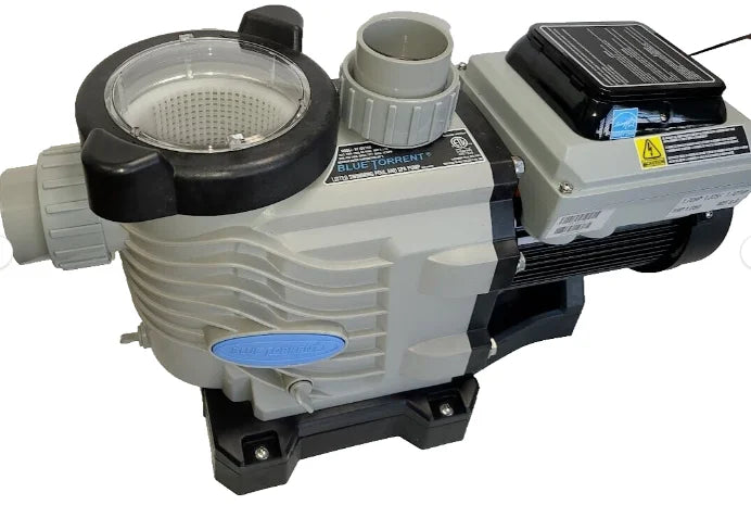 Blue Torrent 3 hp Variable Speed Swimming Pool Pump with 2" Unions, Adjustable Stand for Retrofit 3yr Warranty