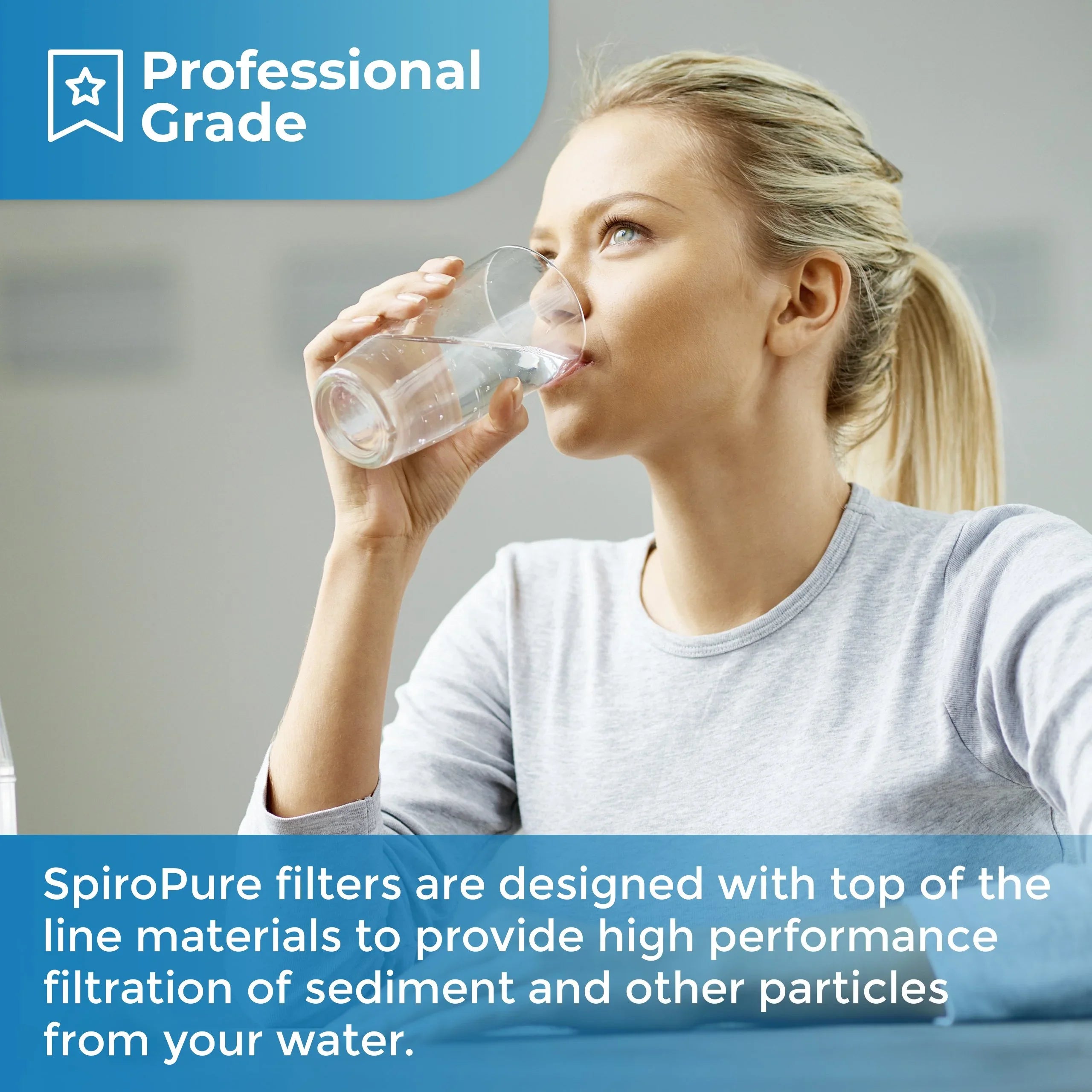 SpiroPure SP-CW100-20 20x2.5 100 Micron String-Wound Polypropylene Sediment Water Filter Cartridge SWC-25-20100 (Case of 20)