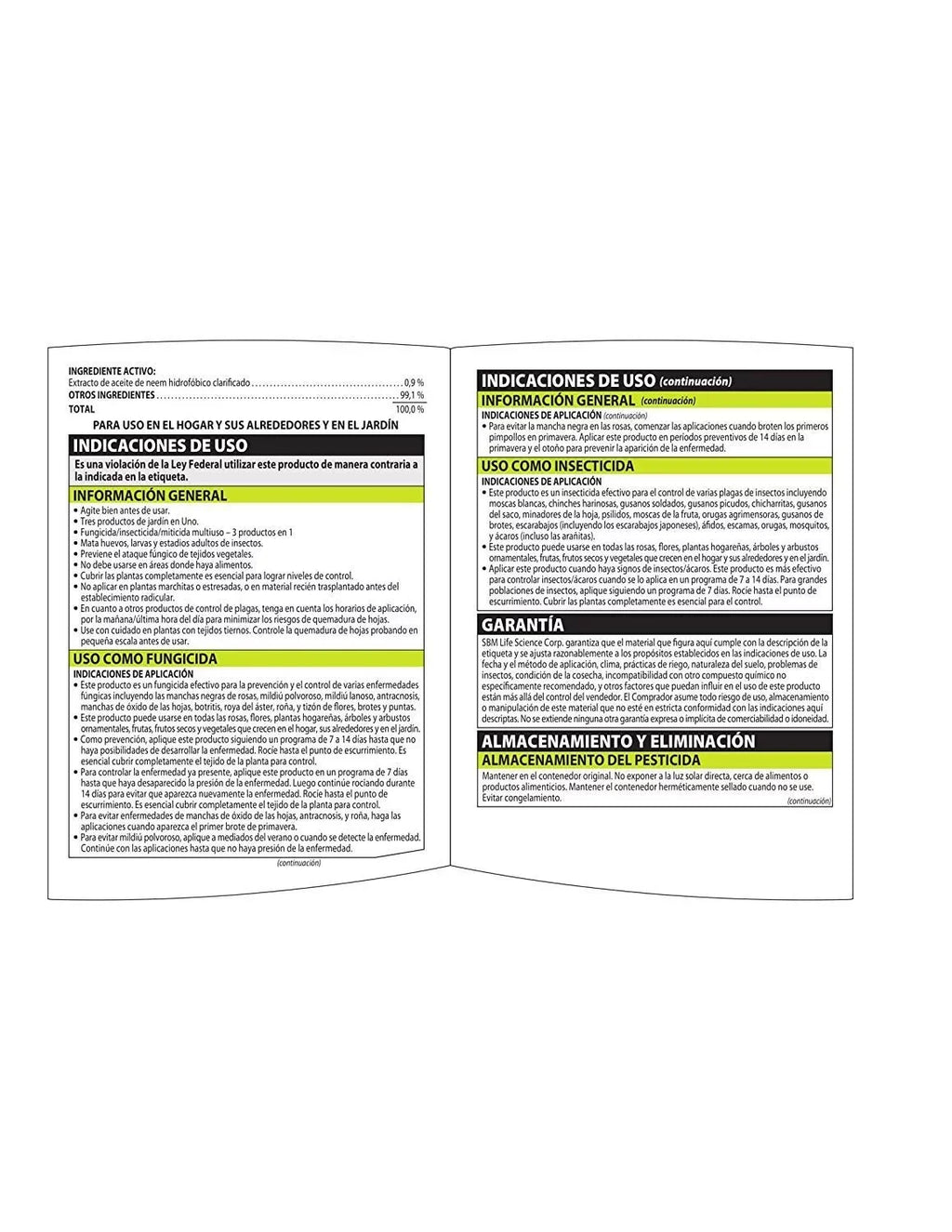 Natria 706250A Neem Oil Pest and Disease Control, 24-Ounce, Ready-to-Use Pack of 2