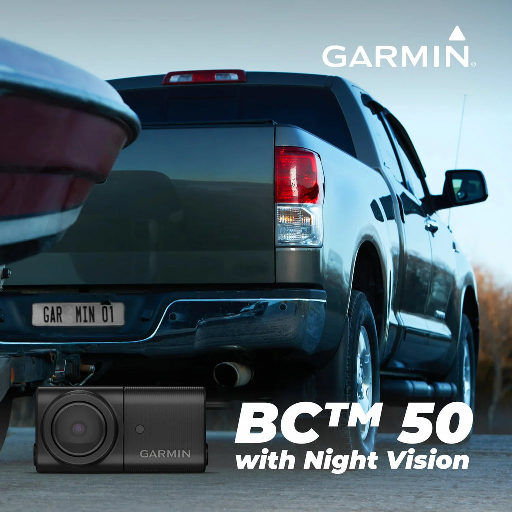 Garmin BC 50 with Night Vision – Wireless Backup Camera, NightGlo Illumination, 160-degree Lens, Strong 50ft Range for Trucks, RVs and Trailers with Wearable4U Power Pack Bundle