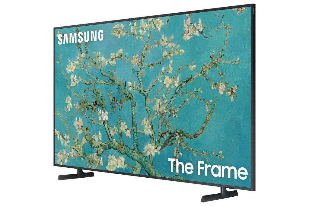 SAMSUNG 85-Inch Class QLED 4K LS03B Series The Frame Quantum HDR Smart TV with a SAMSUNG 85” The Frame Customizable Bezel for TV, Modern White, VG-SCFA85WTBZA (2022)