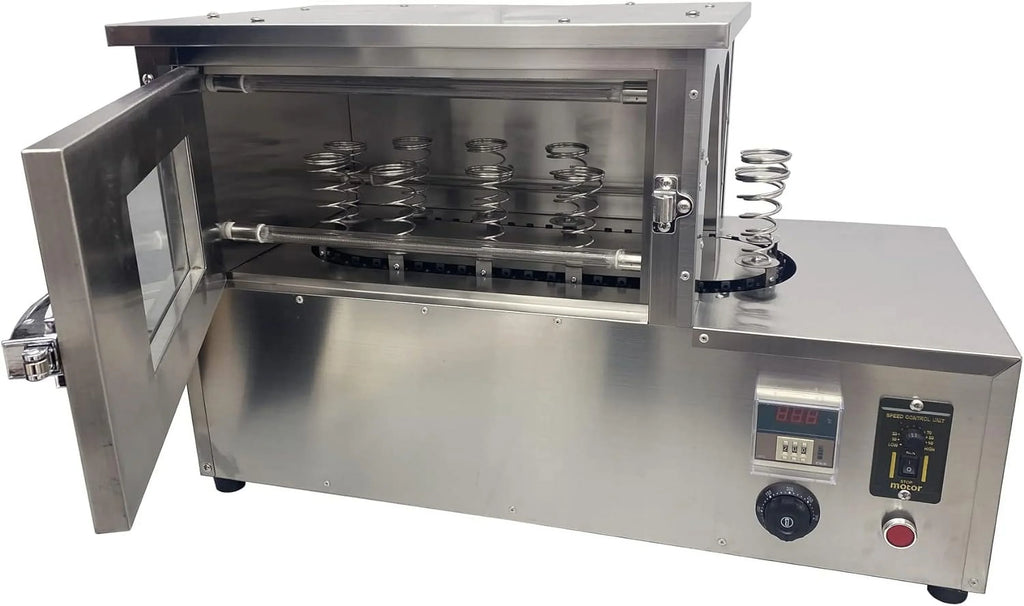 EQCOTWEA Commercial Rotational Pizza Oven Toaster with 12pcs Pizza Cone Bases for Margherita Pie Pizza Stainless Steel