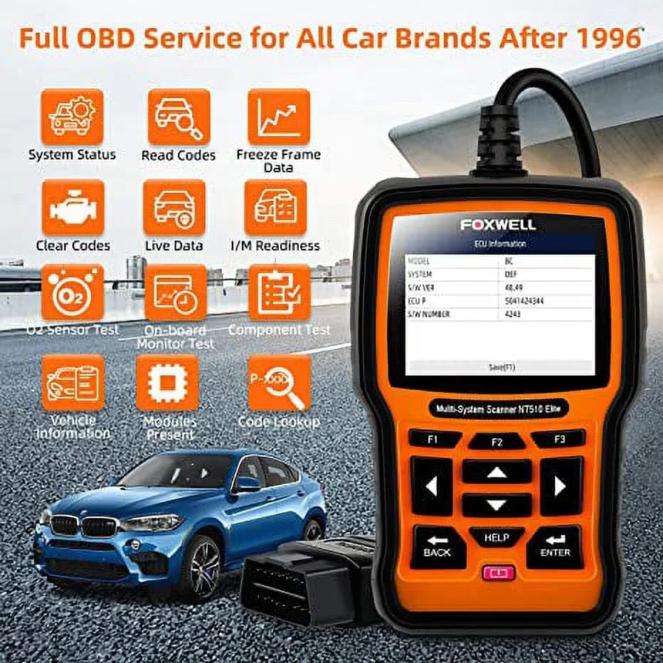 FOXWELL Pofessional All System OBD2 Scanner For Mercedes-benz SAS DPF BRT Multi Reset Bi-Directional Test Auto Car Diagnostic Tool
