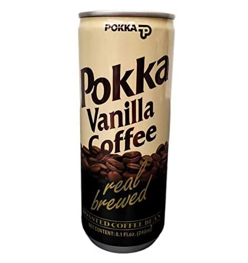POKKA Coffee 9-Pack Set - Milk Coffee, Vanilla Coffee, Cappuccino, 8.1 Fl Oz (240Ml) Each (Vanilla Coffee - Pack Of 30 (1 Case))