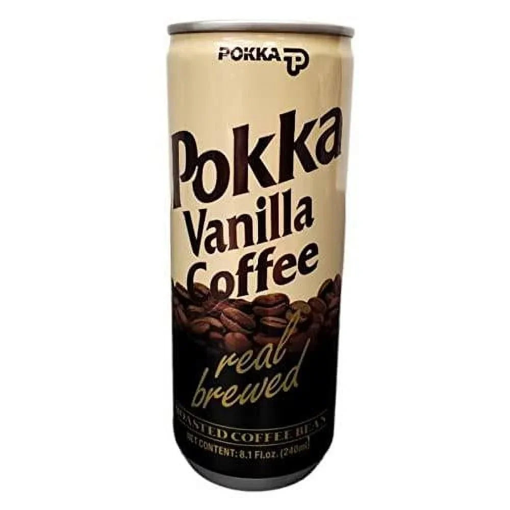 POKKA Coffee 9-Pack Set - Milk Coffee, Vanilla Coffee, Cappuccino, 8.1 Fl Oz (240Ml) Each (Vanilla Coffee - Pack Of 30 (1 Case))