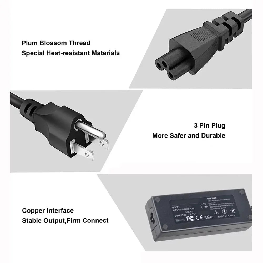 CJP-Geek 135W AC Power Supply Adapter Charger for Lenovo Y40-70 Y50-70 Y50-80 Mains PSU