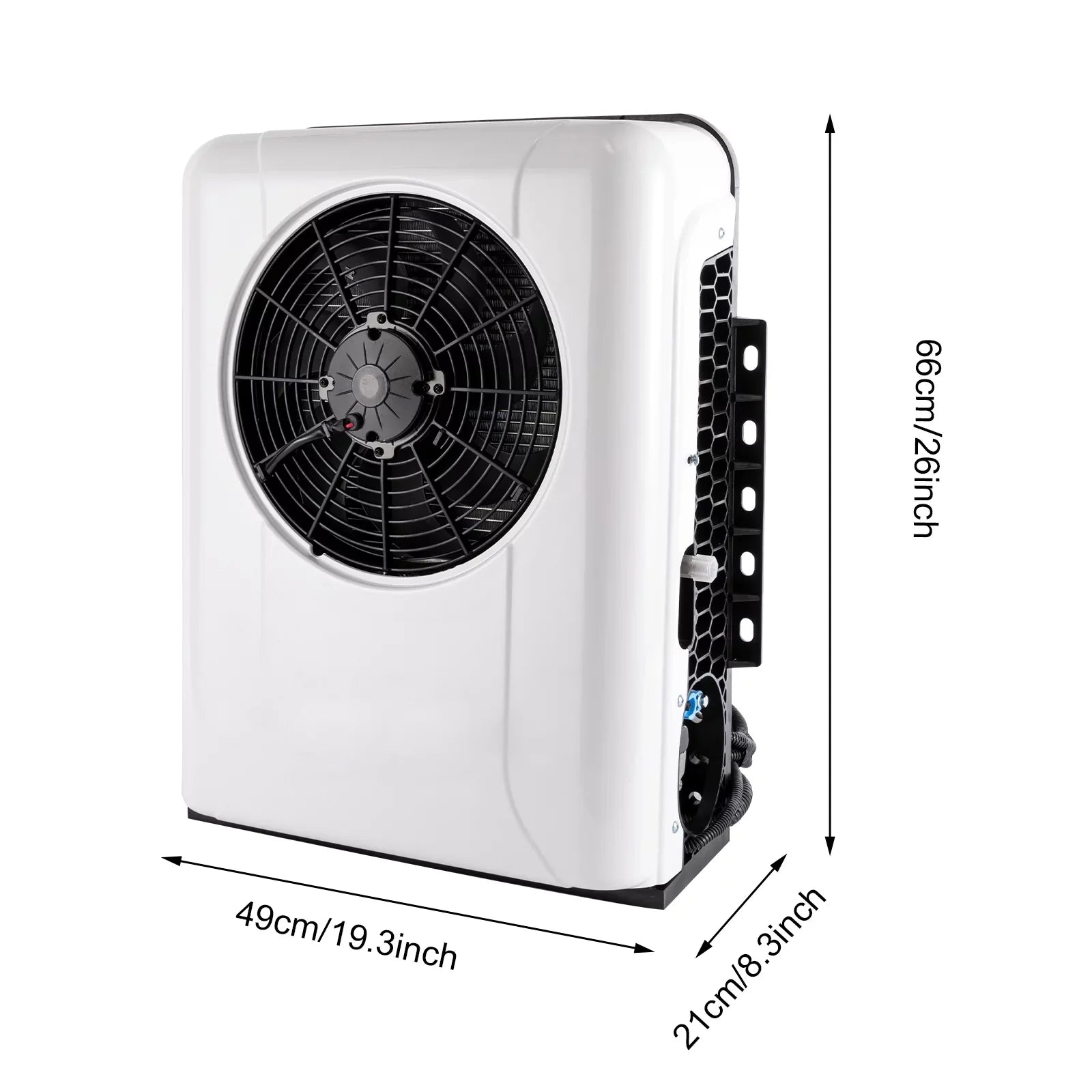 Aiqidi DC 12V Truck Cab Air Conditioner Split, Universal Truck Caravan Car RV Split AC System Unit, 800W, 6800BTU, 1000-3000RPM