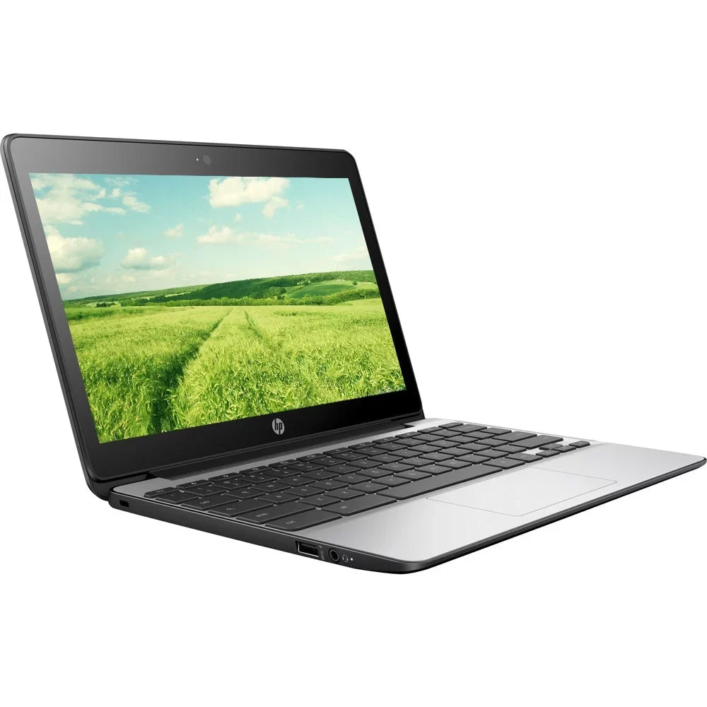 Restored | HP Chromebook | 11.6-inch | Chrome OS | 4GB RAM | 16GB SSD | Bundle: USA Essentials Bluetooth/Wireless Airbuds, Wireless Mouse By Certified 2 Day Express