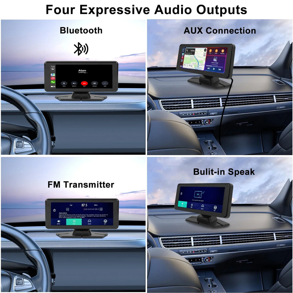 NEXPOW Carplay Touchscreen with 4K Dash Cam, Portable Apple Carplay & Android Auto Car Stereo, Car Audio Receivers with 1080p Backup Camera, GPS Navigation, Bluetooth (6.9inches)
