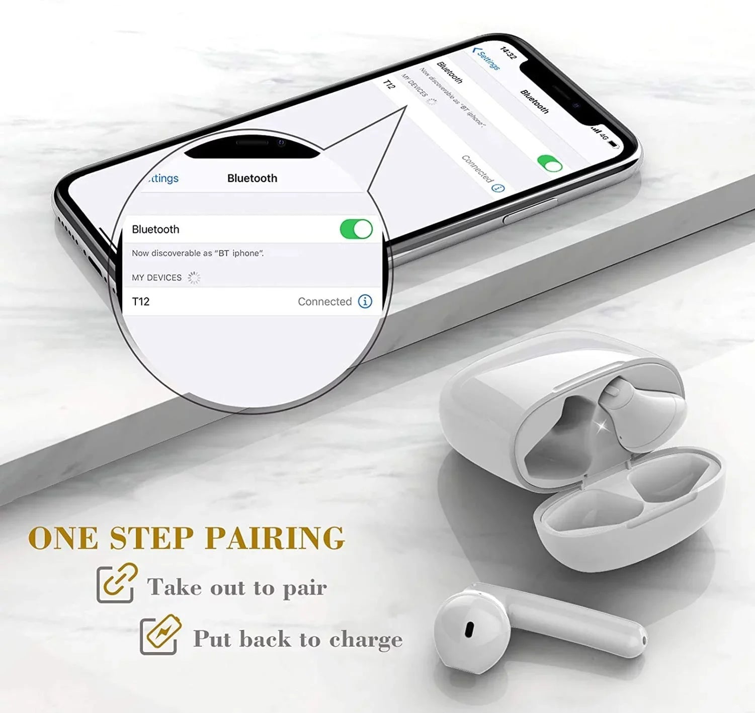 For Google Pixel 7a - TWS Earphones, Wireless Earbuds Headphones True Stereo Headset Hands-free Mic Charging Case B4K