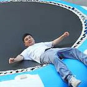 DENEST 17-ft Inflatable Water Trampoline Swimming Pool Lake Bounce Floating Island Water Sport Blue Max Capacity 400kg/ 880lbs