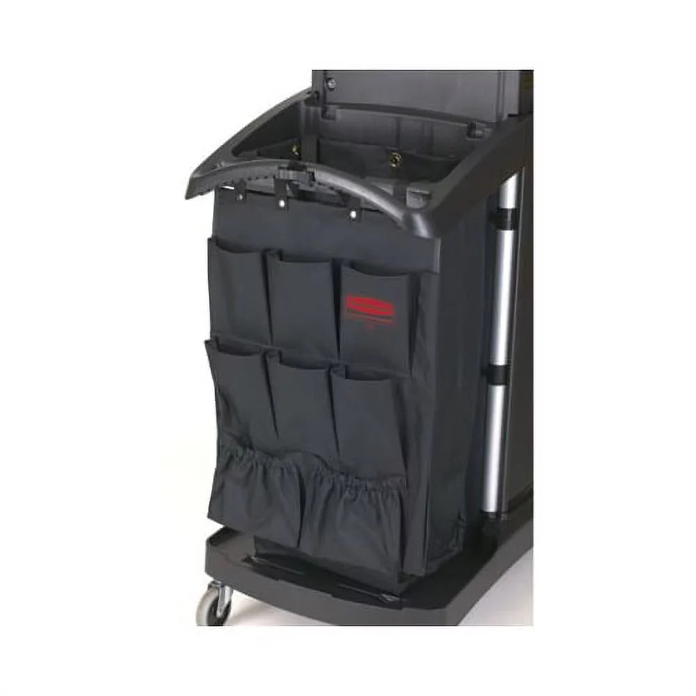 Fabric 9-Pocket Cart Organizer 19.75 x 1.5 x 28, Black