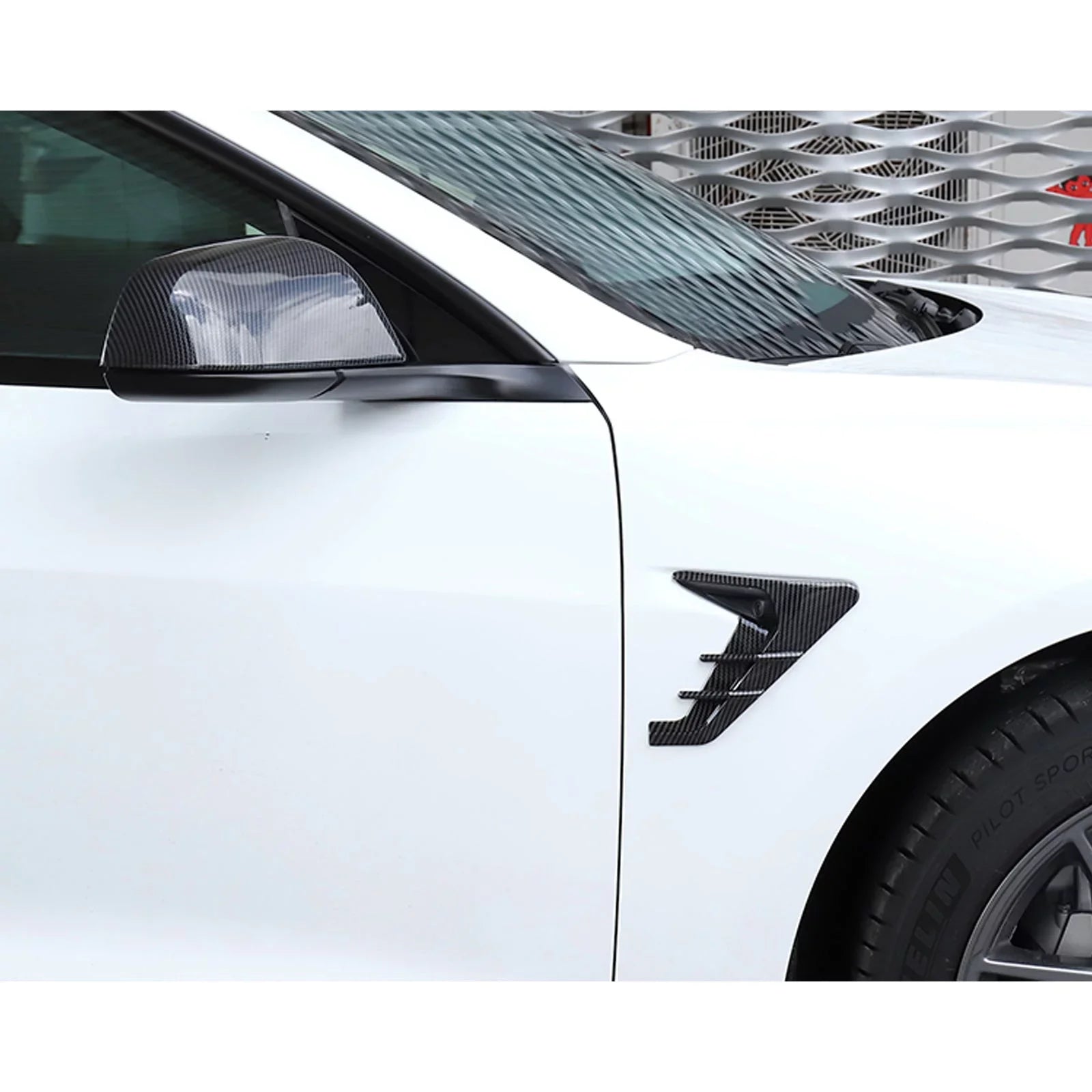 Xotic Tech Side Marker View Camera Indicator Turn Signal Coating Trim, Carbon Fiber Pattern, Suitable with Tesla Model 3 Model Y 2021+