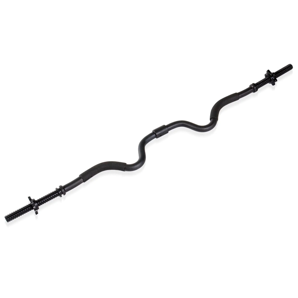 CAP Barbell Standard Combo Curl Weight Bar with 40 lb Cast Iron Weight Plate Set