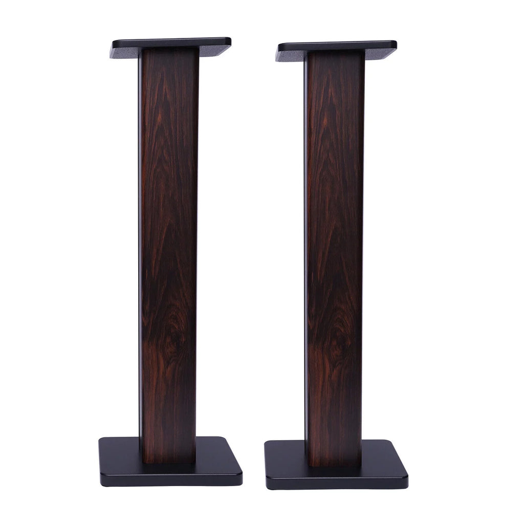 1 Pair Black Walnut Wood Speaker Stands for Surround Sound & Book Shelf Speakers 36"